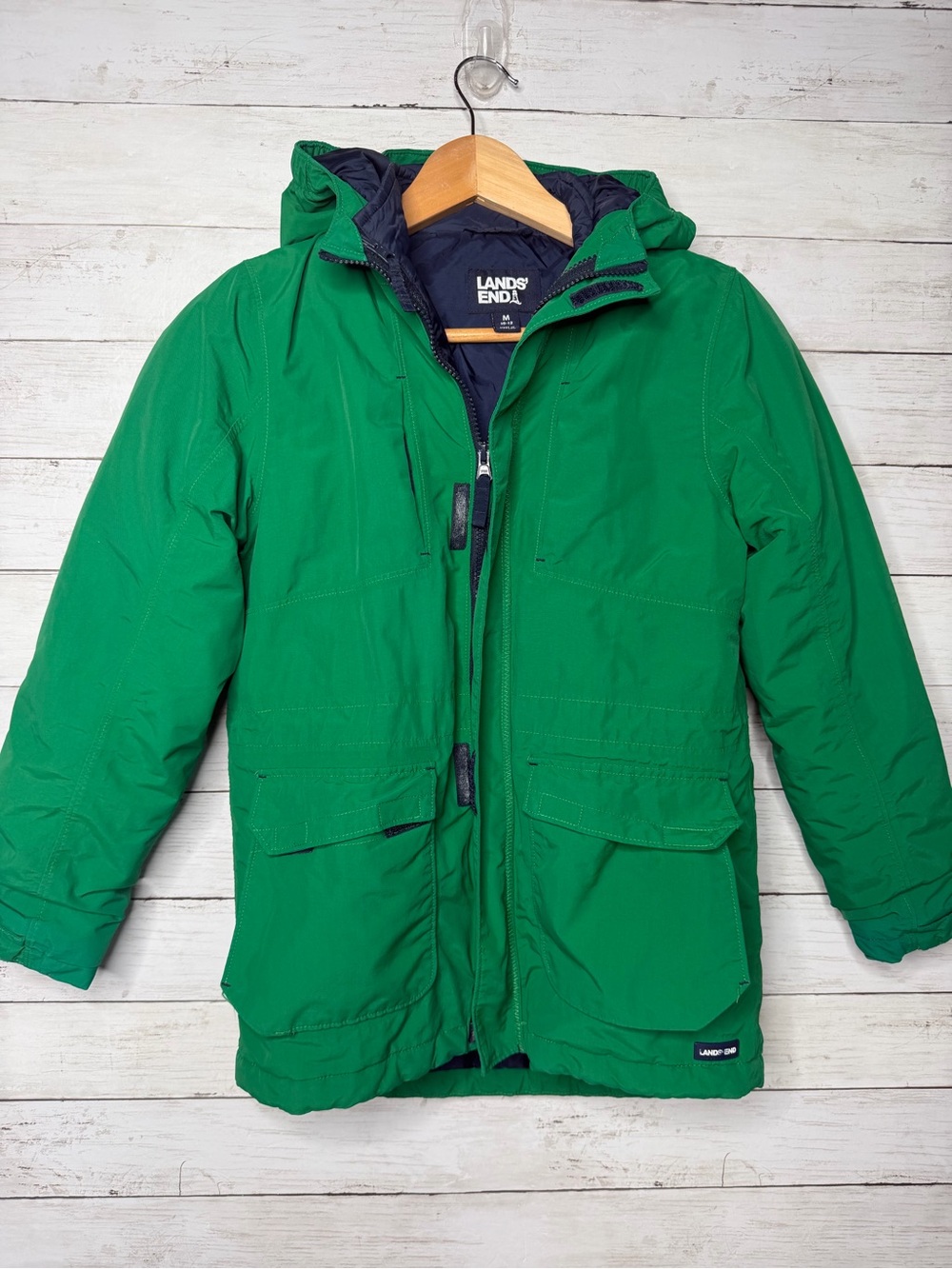 Lands End Kids Boys Medium 2 in 1 Layered Winter Coat Jacket